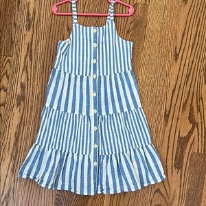 Crewcuts Blue Striped Kids Dress